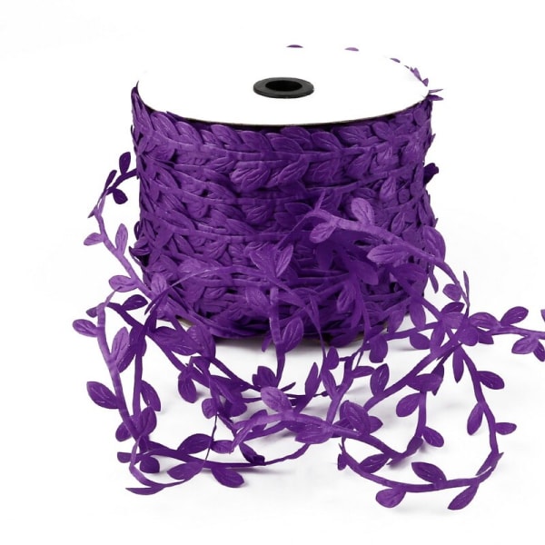 10 meter silke bladformede kunstige blomster grønne blade til bryllupsdekoration DIY krans scrapbooking håndværk falsk blomst Purple