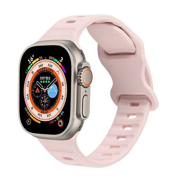 Klockarmband för Apple Watch iWatch 38-41 S10/42mm vit låda pudersand