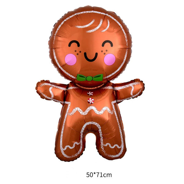 90 cm Oppustelig Jule Candy Cane Stang Balloner Udendørs Candy Canes Dekoration til Julepynt 2023 Navidad Gingerbread