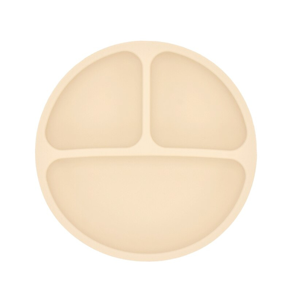 Baby Silikon Spisesett Solid Søt Smil Tegneserie Barn Servise Småbarn Trening Servise Barn Matingsskåler BPA FRI Orange1