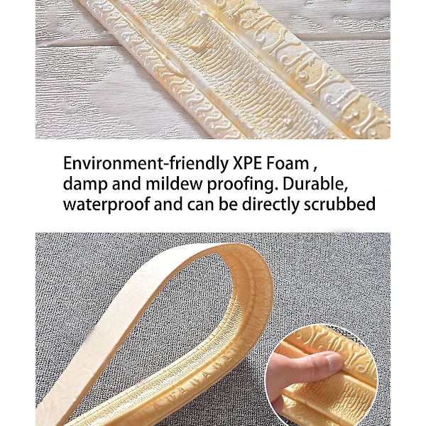 3D Selvklebende Veggbord Vanntett (2,3m)