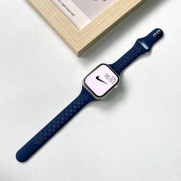 Urrem til Apple Watch iWatch S10 42mm marineblå-hul