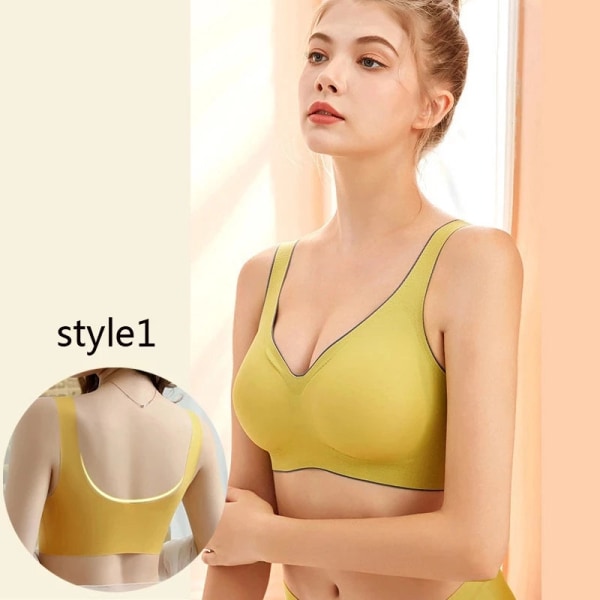 Yoga BH för Kvinnor Sport BH Sömlös BH Gym Träningslinnen style-2-skin XL