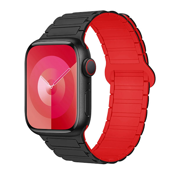 Kellon ranneke Apple Watch iWatch 38/40/41/10 sukupolvelle 42MM musta ja punainen