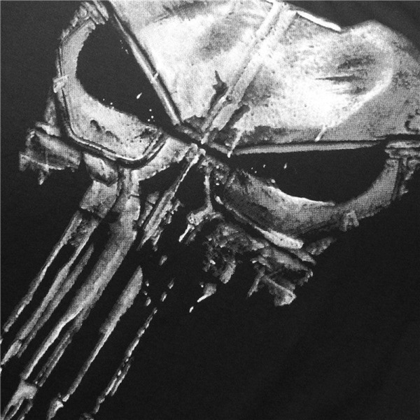 Frank Castle Superhjälte Cosplay Kostymer Dödskalle Väst Linne Daredevil T-shirt Bomulls T-shirt B S