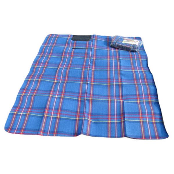 Kokoontaitettava rantatyyny jousella, kevyt ulkoilma piknikille, vedenpitävä makuualusta, retkeilymatto, kosteudenkestävä ruudullinen peitto Blue Camping Mat 200x150cm
