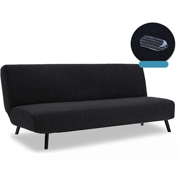 Vanntett sovesofa trekk jacquard ensfarget spandex stue stretch altomfattende sofaputetrekk uten armlener 6251-3 150-210cm