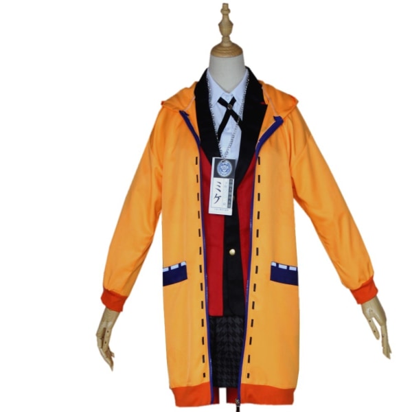 Cosplay Kostymer Kakegurui Yumeko Jabami Yomotsuki Runa Japansk Skolflickuniform Komplett Set Jacka+Skjorta+Kjol+Strumpor+Slips Coat XL