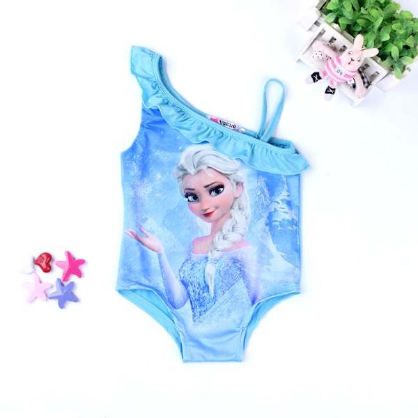 Baddräkt Barnkläder Baddräkt Badkläder Light Blue XS（90C）