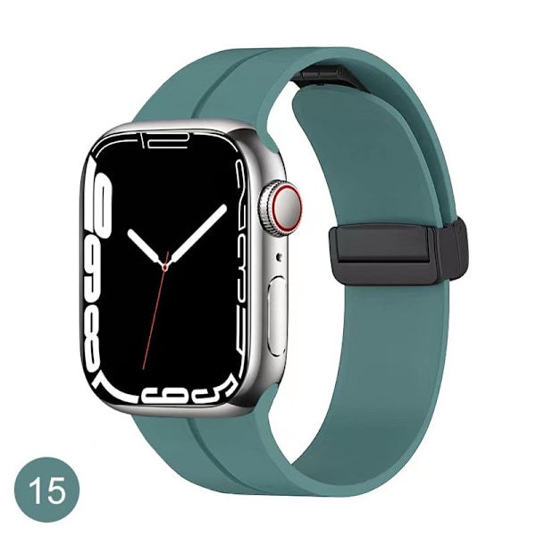 Klockarmband för Apple Watch iWatch 38/40/41/42 S10 SM Barrskog Grön