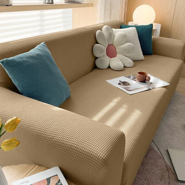 Fløyels Sofabed Trekk Sammenleggbar Armløs Sete Beskyttelse Moderne Stretch Sofabed Trekk Elastisk Plysj Sofabeskyttelse Hjem Bankett Red L  185-210 cm