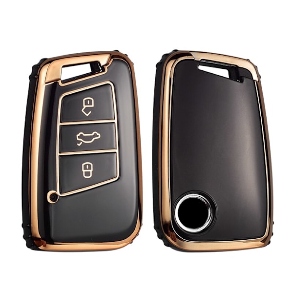 Nyt TPU Bilnøgle Etui Cover Taske Til Passat B8 Magotan Til Skoda Superb A7 Kodiaq Seat Skal Fob White