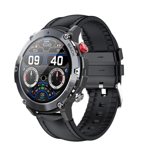 Smartwatch med musikafspilning, udendørs, tre-sikker IP67, lang batterilevetid, multi-sports smartwatch Silver Milan steel