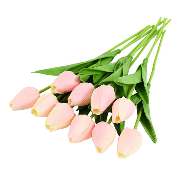 10 st Tulpan Konstgjord Blomma Real Touch Konstgjord Bukett Falsk Blomma för Bröllopsdekoration Blommor Hem Trädgård Dekor G