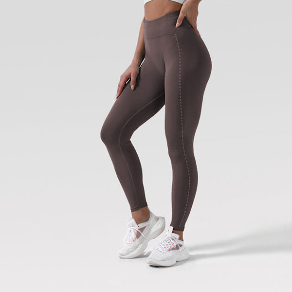 Joogahousut Korkea Vyötärö Push Up Joustavat Treenileggingsit Naisille Gray f M