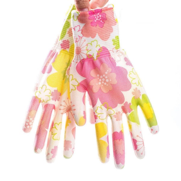 1/12 Par Arbeidsbeskyttelse Rengjøringsverktøy Hagearbeid Blomsterhagehansker Sklisikre Husholdningshansker Arbeidshansker yellow-1 pair