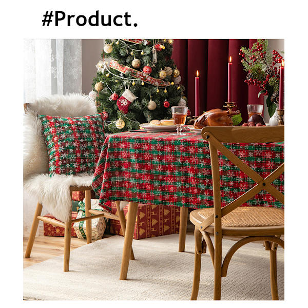 Juleduk Amerikansk Rød Enkel Rutete Bordmatte Hotell Kaffebordduk Dekorativ Duk Red and green plaids 140*260cm