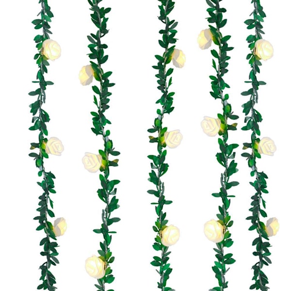 40 LED-valosarjaa Kukka Keijuvalot Kukka Lyhty USB-akkuvirralla Toimiva Garland Hääkoriste Köynnösvalot Ystävänpäiväjuhliin White Box 1.5M 10LED
