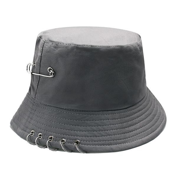 Dame bucket hat Ring Sød Dame Flad Mode Sort Bob Hat Hip Hop Fiskehat Sommer Panama Fisker Streetwear Ny Hat black 1 One Size