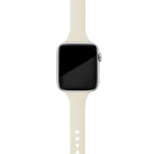 Smal rem för Apple Watch armband 40mm 44mm 38mm 42mm Silikon armband klockarmband correa iWatch 6 se 5 4 3 7 45mm 41mm Retro white 42mm 44mm 45mm