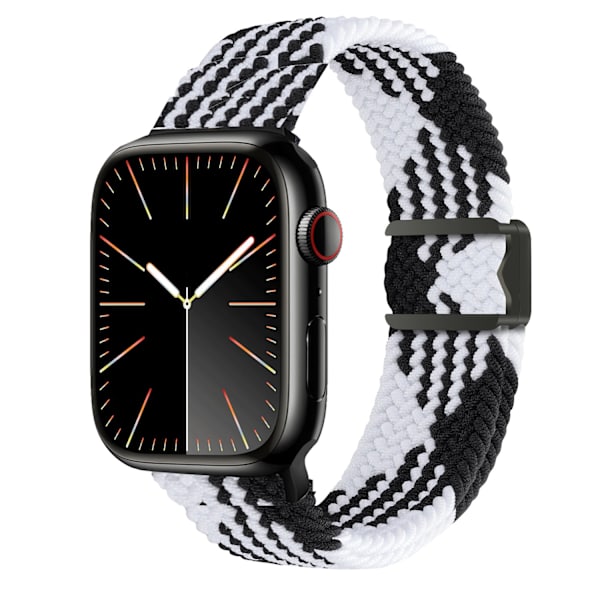Kellon ranneke Apple Watch iWatch 42/44/45/49/46mm 0. sukupolvi mustavalkoinen