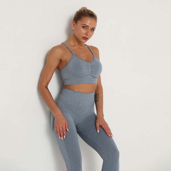 Yoga Tøj Fugttransporterende Top Cropped Sports Tight Sexet Løbe BH til Kvinder 6205 bra-Green S