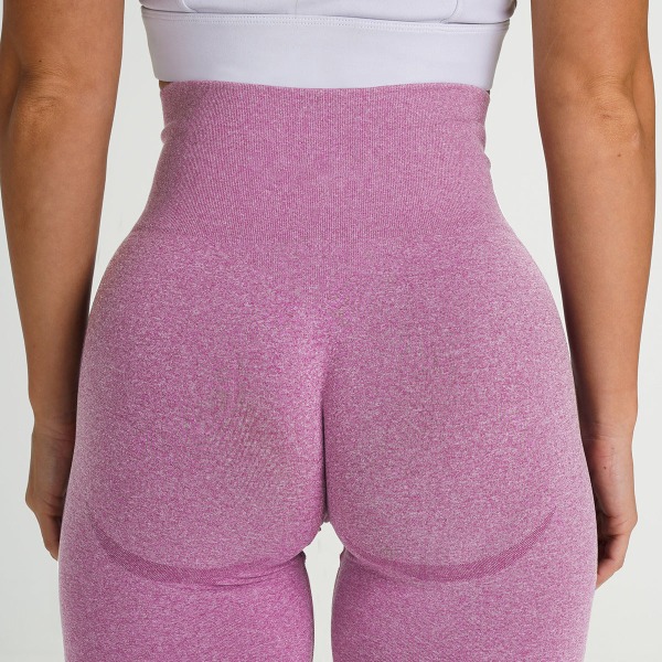 Kesän eurooppalainen ja amerikkalainen muoti urheilu fitness joogahousut saumattomat tiukat shortsit naisille 9165 shorts-light gray S