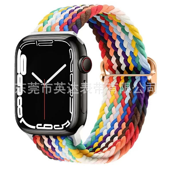 Klockarmband för Apple Watch iWatch 42/44/45/49mm Regnbåge