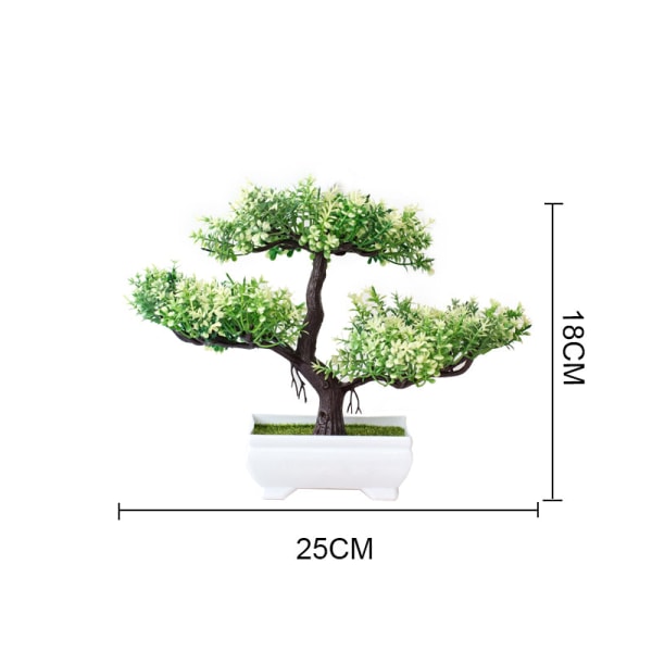 Konstgjorda växter Bonsai Litet träd Simulering Krukväxter Falska blommor Bordskrukor Prydnadssaker Heminredning Hotell Trädgårdsinredning 24