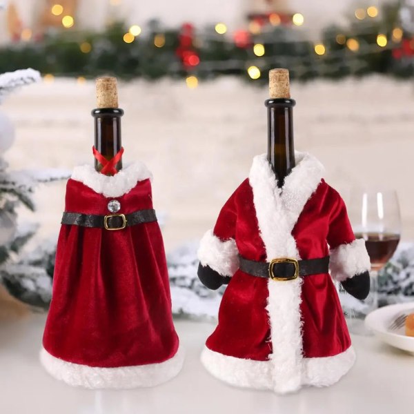 Jul Vinflaska Omslag God Jul Dekorationer För Hemmet Julpynt Nyår 2023 Jul Navidad Gåvor 28
