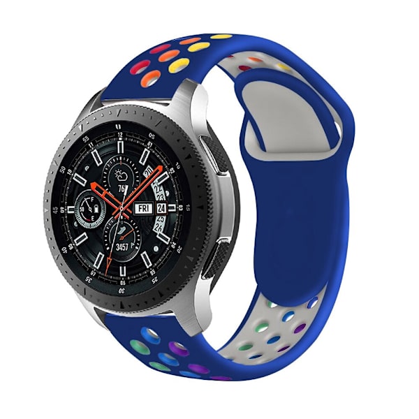20mm 22mm ranneke Samsung Galaxy Watch 3 45mm 41mm Active 2 44mm Gear S3 silikoniranneke Huawei Watch GT 2 2e pro ranneke Grey rainbow 20mm watch band