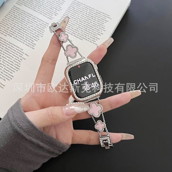 Klockarmband för Apple Watch iWatch 42/44/45/46/49mm silverpuder
