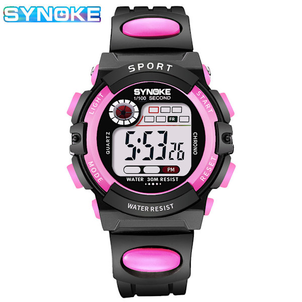 Elektronisk barnklocka Sport Vattentät Pojkar och Flickor Student Elektronisk Klocka 99269 small pink