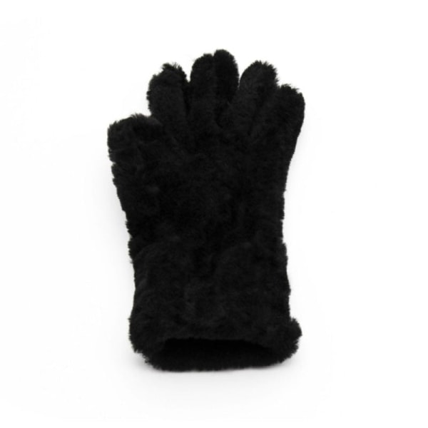 Nya Vinterhandskar för Män Varma Äkta Fårskinns-handskar för Män Termiska Get-päls Kashmir Äkta Läder Snöhandskar Manuella Black B One Size