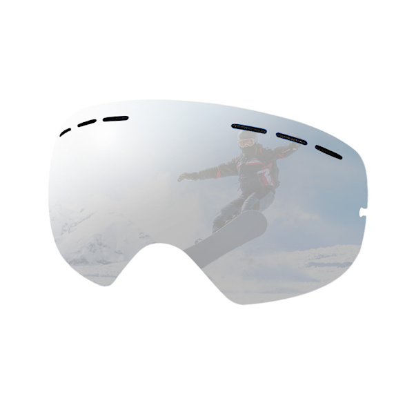 Dobbeltlags Anti-dug Skibriller Udendørs Sport Cykelbriller Belagt Linse SE SILVER 17cm