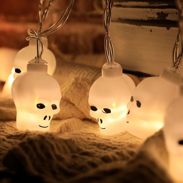 LED Halloween Ljusslinga Pumpa Fladdermus Dödskalle Ljus Skräck Halloween Hängande Dekoration För Hemfesttillbehör C 1.5m-10light