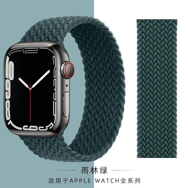 Klockarmband för Apple Watch iWatch 42/44/45/49MM storlek M ultra/1-8:e generationen se full serie universalarmband Regnskogsgrön