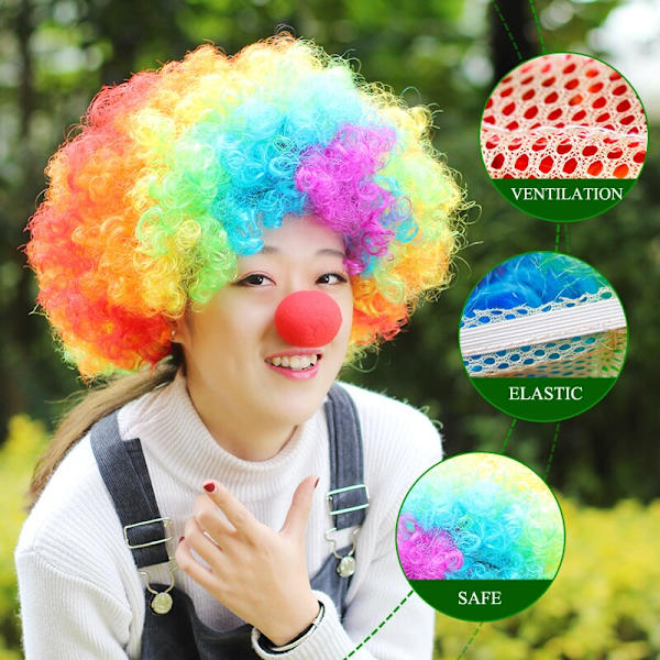 Rolig clownperuk med mössa Fans explosiv huvudperuk dansbar bröllopsfest klänning performance rekvisita peruk Rolig fluffig Gold