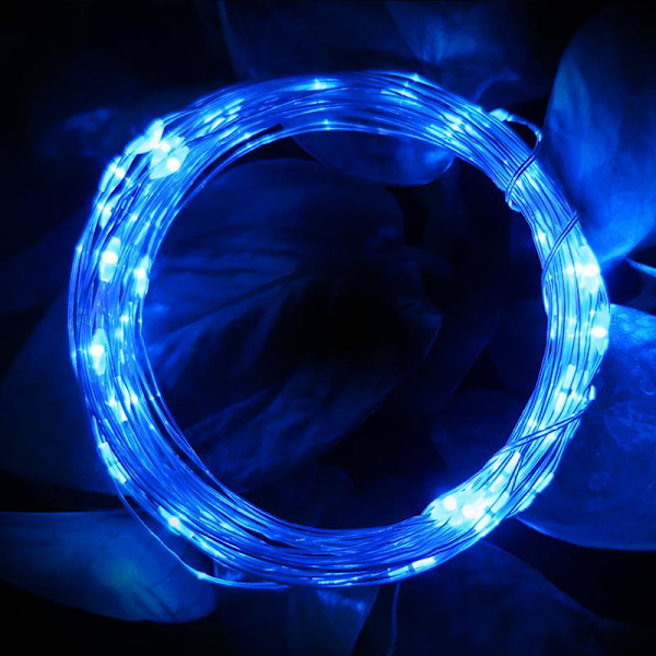 Smuk og holdbar julebelysning egnet til fest/jul/guirlandedekoration 1m Blue 1M