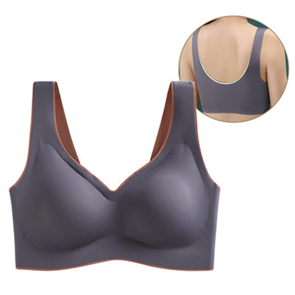Yoga BH för Kvinnor Sport BH Sömlös BH Gym Träningslinnen style-1-orange XL