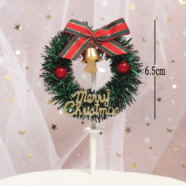 Joulukakun koristeellinen lisäys ruohorengas lehdet sika peura joulukuusi lahjakassi syntymäpäiväleivonta 2.5cm golden gift bag
