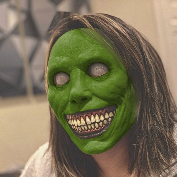 Horror Halloween Maske Uhyggelige Ansigtsmasker Smilende Dæmoner Cosplay Rekvisitter Fest Maskerade Halloween Maske Beklædningstilbehør Green-c Overseas