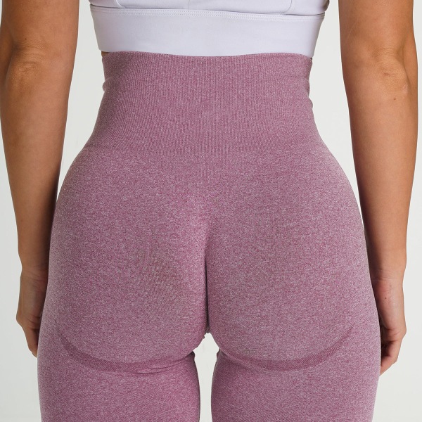 Kesän eurooppalainen ja amerikkalainen muoti urheilu fitness joogahousut saumattomat tiukat shortsit naisille 9165 shorts-medium gray M