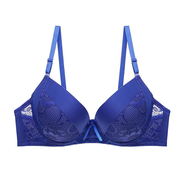 Ensfarvet B C D Blonde Sexet Dame BH Push Up Stor Størrelse Undertøj Til Kvinder Blue 95C