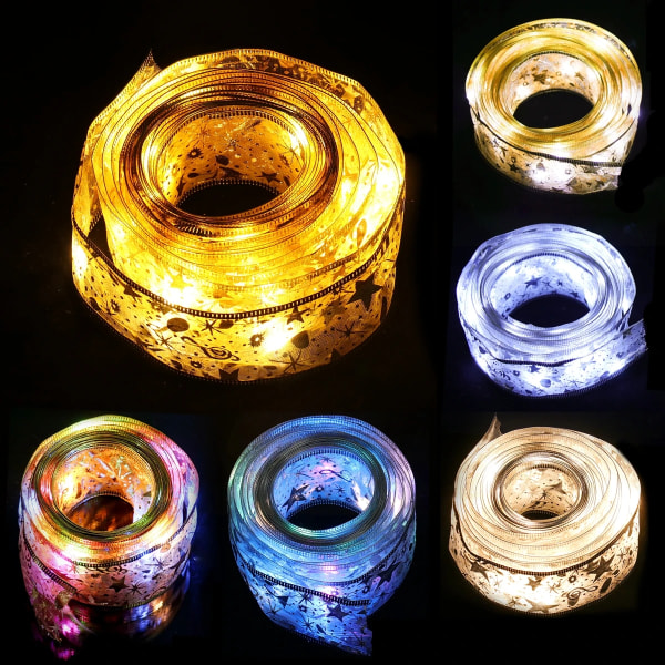 Jouluinen nauhavaloketju Hyvää Joulua Koristeet Kotiin 2023 Joulukoriste Joululahjat Uusi Vuosi 2024 Gold warm light 1M 10LED