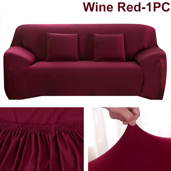 Elastisk sofabetræk til stue, ensfarvet sofabetræk, strækbart sofabetræk, hjørnesofa 1/2/3/4 personers L-formet sofa, skal købe 2 stk. Camel--1PC 1 seat 90-140cm