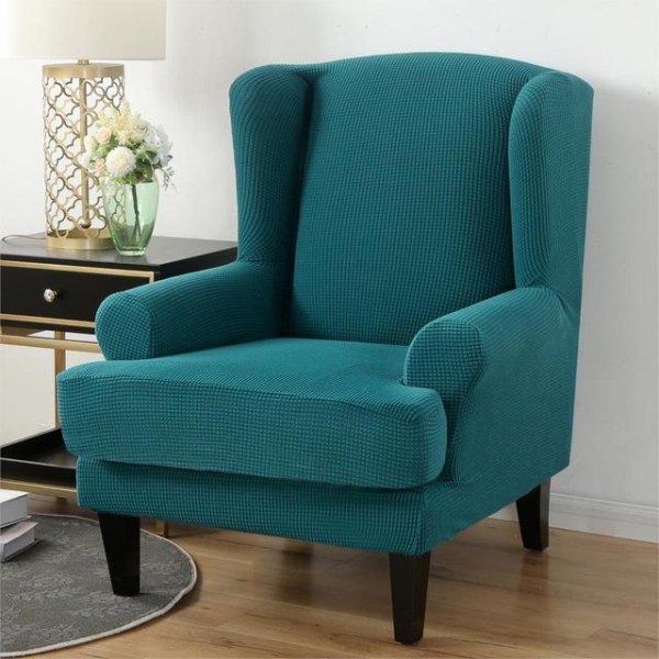 Vattentätt Sluttande Armstöd Ryggstöd Stolskydd Elastisk Fåtölj Öronlappsfåtölj Vinge Soffa Ryggstöd Stolskydd Stretch Skydd Solid color7