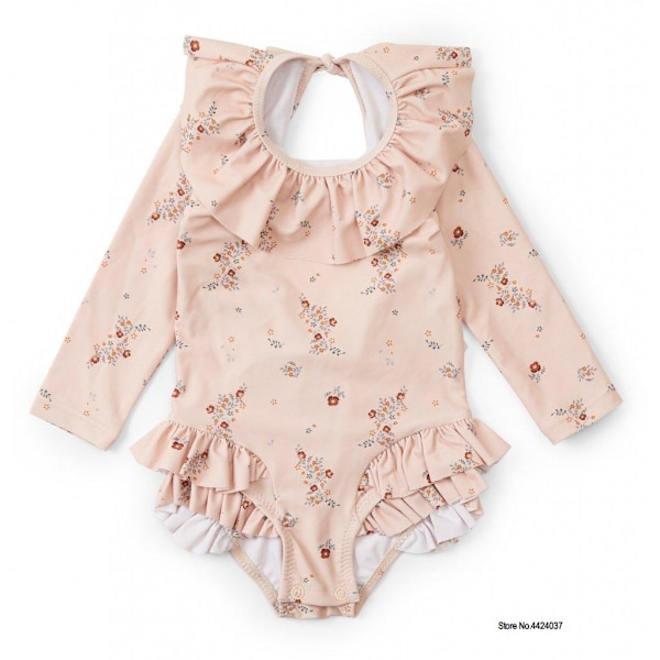 KS Baby Flickor Baddräkt Kläder 18M-9T Blomma Barn Märke Kawaii BC Mr TAO Kläder Barn Badkläder Syster Bror Matchande 04 120cm 5-6Y