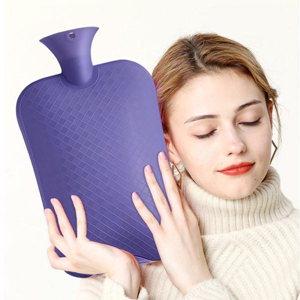 3000ml Stor Kapacitet Varmvattenflaska Vattenfyllande PVC Vattenflaska för Mage Midja Handvärmare Vinter Återanvändbar Värmepåse Ny Bag-pink cover