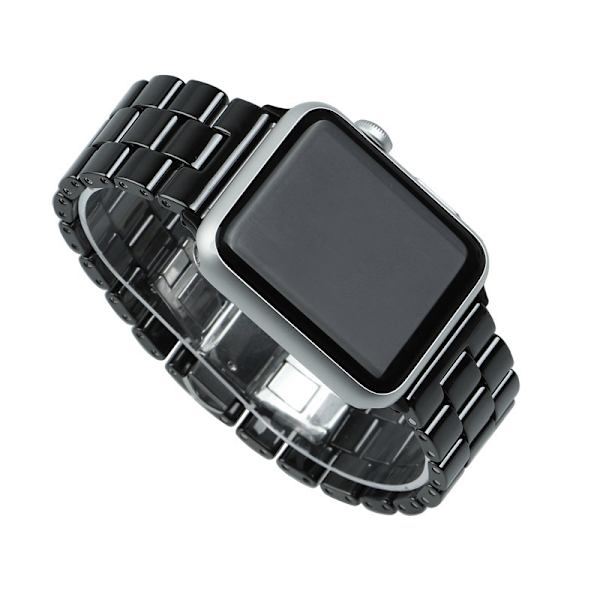 Kellon ranneke Apple Watch iWatch 42/44/45/49mm suora musta